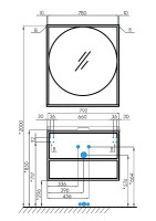 Мебель для ванной комнаты AQUATON Лофт Фабрик 80 дуб кантри