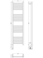 Полотенцесушитель электрический Сунержа Богема 3.1 00-6004-1230 130x35 см, подключение слева, без покрытия, лесенка