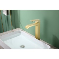 Смеситель для раковины высокий Raglo R02.15.03, золотой сатин