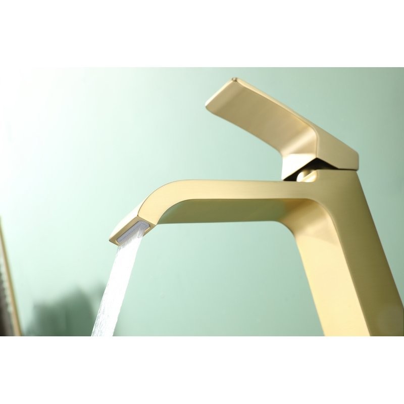 Смеситель для раковины высокий Raglo R02.15.03, золотой сатин