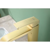 Смеситель для раковины высокий Raglo R02.15.03, золотой сатин