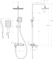 Комплект для ванной BelBagno Ardente VSCM/LVM хром
