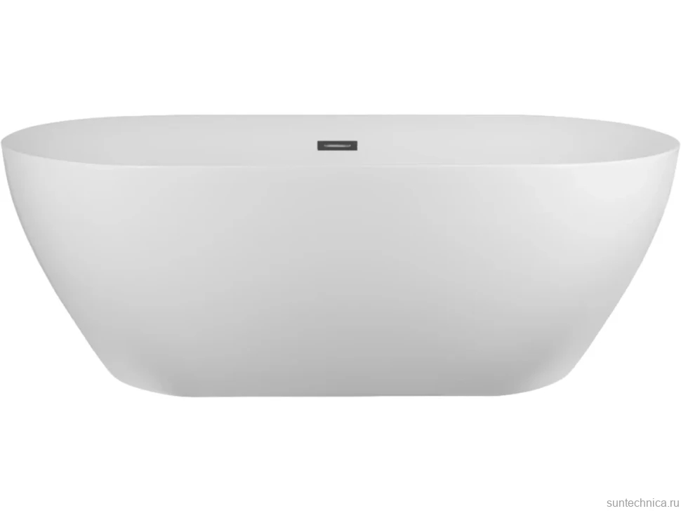 Акриловая ванна Ceruttispa D'lseo 7390 170x75 см, отдельностоящая, белая, овальная, на ножках, со сливом-переливом
