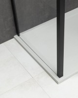 Душевой уголок Allen Brau Priority 160x100, профиль черный браш, стекло прозрачное