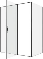 Душевой уголок Allen Brau Priority 160x100, профиль черный браш, стекло прозрачное