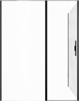 Душевой уголок Allen Brau Priority 160x100, профиль черный браш, стекло прозрачное