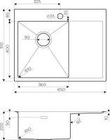Мойка кухонная Omoikiri Akisame 65-LG-L светлое золото