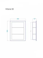 Зеркало-шкаф Alavann Vittoria 50х80 R Зеркало-шкаф Alavann Vittoria 50х80 R