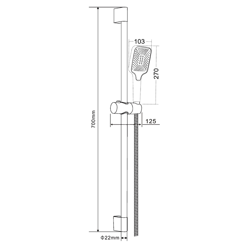 Душевой гарнитур Orange O-Shower OS814cr хром