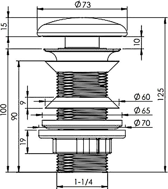 Донный клапан для раковины Allen Brau Fantasy 5.11001.MT без перелива, мятный