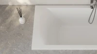 Ванна из искусственного камня Salini Cascata S-Stone 170x75 см, встраиваемая, матовая белая, на ножках