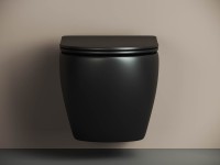 Комплект Унитаз подвесной Ceramicanova Metropol CN4002MB безободковый + Инсталляция STWORKI + Кнопка 230823 хром матовый
