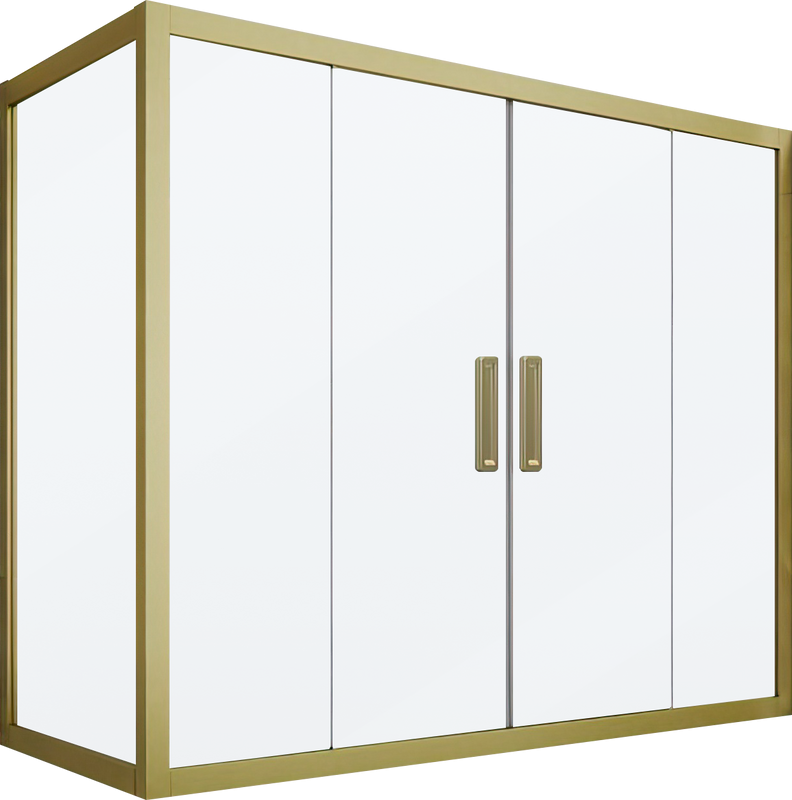 Шторка на ванну Kubele DE019 PR4-MAT-BR 180х80 см, профиль бронза