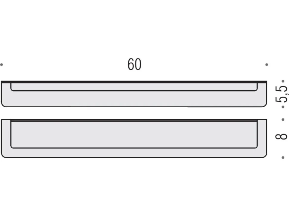 Полотенцедержатель Colombo Design Over B7011.satin