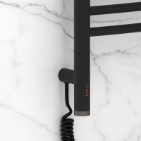 Полотенцесушитель электрический Сунержа Богема 3.1 15-6002-1240 130x45 см, подключение слева, темный титан муар, лесенка