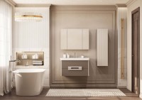 Зеркало-шкаф AQUATON Ар-Деко 85 кашемир