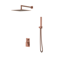 Душевой комплект Boheme Qubic 474-3-BRB С ВНУТРЕННЕЙ ЧАСТЬЮ, brushed bronze