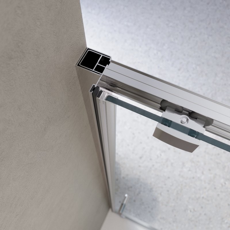 Душевая дверь в нишу BelBagno Luce BF-1-100-C-Cr профиль хром, стекло прозрачное