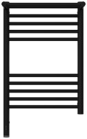 Полотенцесушитель электрический Сунержа Богема 3.1 31-6006-6040 70x45 см, подключение слева, матовый черный, лесенка, с полкой