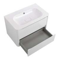 Мебель для ванной комнаты Cezares Relax 80 подвесная, 2 ящика, bianco lucido