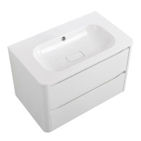 Мебель для ванной комнаты Cezares Relax 80 подвесная, 2 ящика, bianco lucido