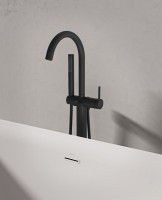 Напольный смеситель для ванны с душем Ravak Freedom FM 082.20BL черный Напольный смеситель для ванны с душем Ravak Freedom FM 082.20BL черный