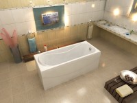 Акриловая ванна Bas Атланта 170x70 см, пристенная, белая + ремкомплект Good Door