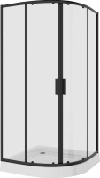 Душевой уголок Niagara Nova NG-6807-08 BLACK 100x100, четверть круга, черный