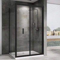 Душевой уголок Abber Sonnenstrand AG07100B-S70B 70x100, профиль черный, стекло прозрачное