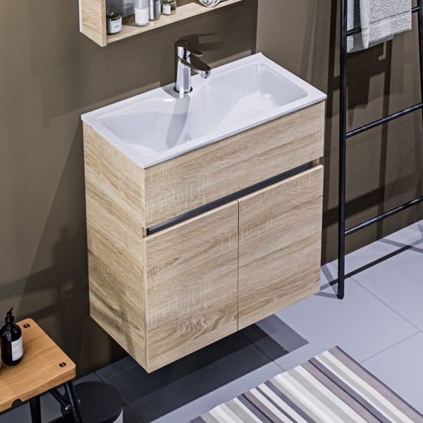 Тумба с раковиной 1MarKa Mira 60 дуб сонома