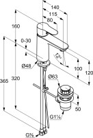 Смеситель для раковины Kludi Objekta 322600575