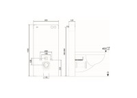 Инсталляция с кнопкой Abber AC0107MB цвет черный, пневматическое управление, крепление на стену