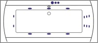 Акриловая ванна Excellent Aquaria Lux Slim Smart 180x80 см, встраиваемая, с гидромассажем, белая, с каркасом, со сливом-переливом, фурнитура золото