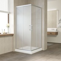 Душевой уголок Vegas Glass Za Novo ZA NOVO 90 07 10 профиль хром матовый, стекло сатин матовое