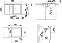 Мойка кухонная Blanco Metra 6 S Compact темная скала