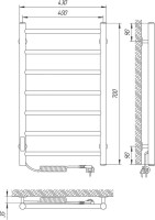 Полотенцесушитель электрический Laris Джаз П7 400/700 L