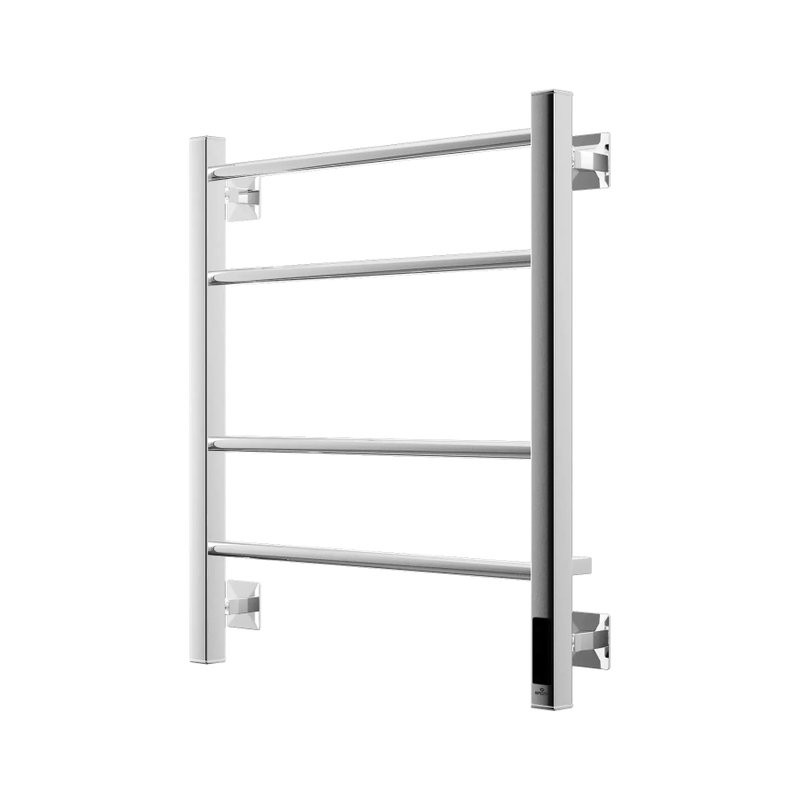 Полотенцесушитель электрический Grota Costa 530х600 NP EL 60x55 см, подключение справа, слева, скрытое подключение справа, глянцевый хром, лесенка