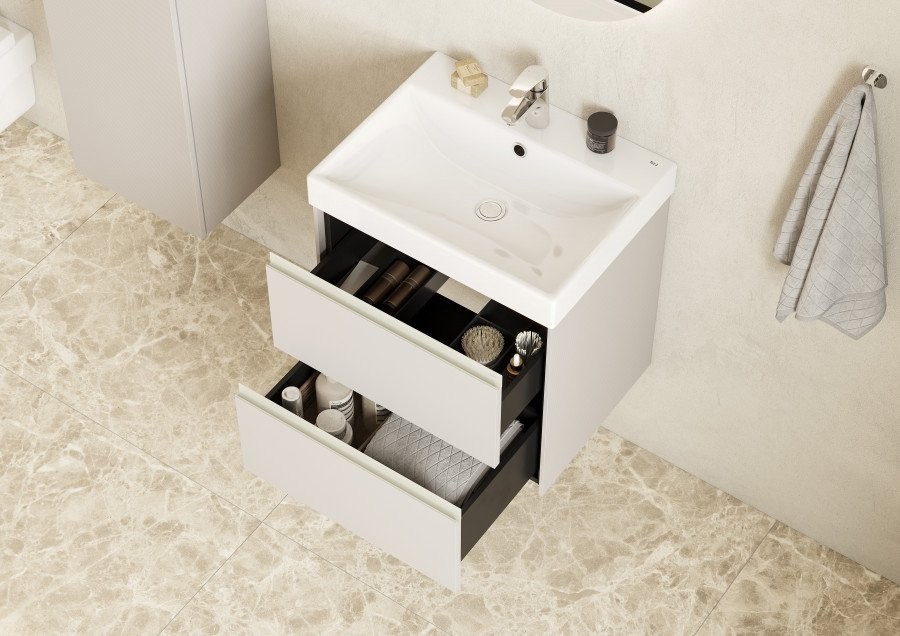 Тумба с раковиной Roca Ona Ivory 60 слоновая кость