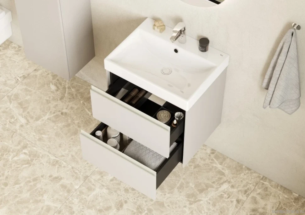 Тумба с раковиной Roca Ona Ivory 60 слоновая кость
