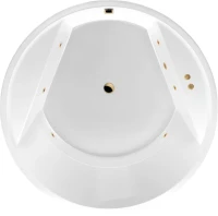 Акриловая ванна Excellent Great Arc Soft 160x160 см, встраиваемая, с гидромассажем, белая, круглая, с каркасом, со сливом-переливом, фурнитура золото