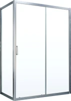 Душевой уголок Vegas Glass ZP+ZPV NOVO 120*100 07 01 профиль матовый хром, стекло прозрачное