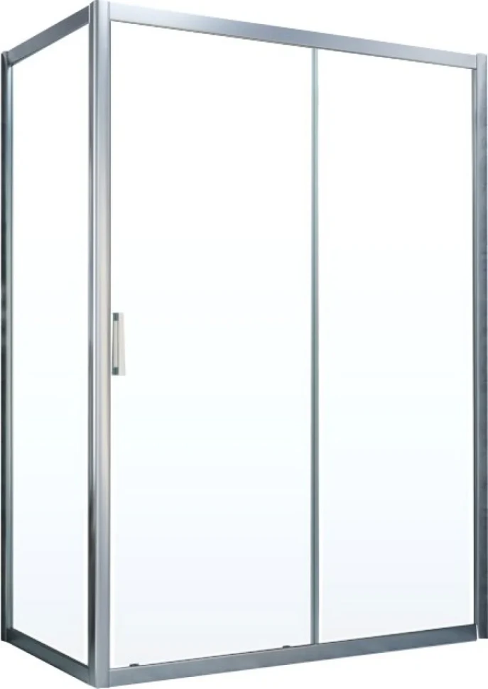 Душевой уголок Vegas Glass ZP+ZPV NOVO 120*100 07 01 профиль матовый хром, стекло прозрачное