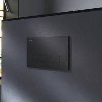 Инсталляция с кнопкой AM.PM Pro I012704.7038 цвет черный, пневматическое управление, крепление к полу и стене, с шумоизоляцией