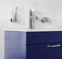 Мебель для ванной комнаты IDDIS Oxford 60 напольная, синяя, раковина 0136000i28