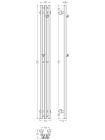 Полотенцесушитель водяной Сунержа Терция Pro 32-0444-1510 150x15 см, золотой шелк, I-образный
