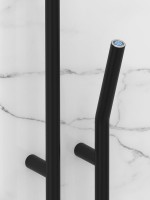 Полотенцесушитель электрический Сунержа Локон 31-0887-1612 160x10 см, подключение справа, скрытое подключение справа, матовый черный, I-образный