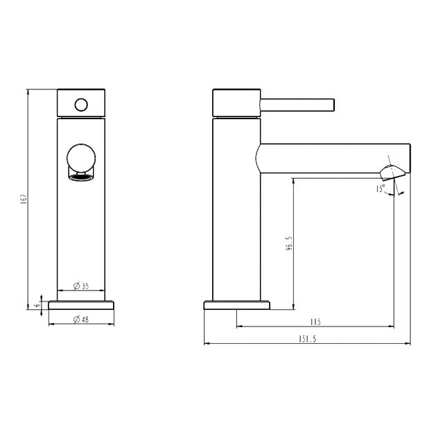 Смеситель для раковины Caprigo Don 53-522-ner матовый черный