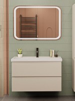 Мебель для ванной комнаты SanStar Riana 100 подвесная, cappuccino, раковина Фостер 100