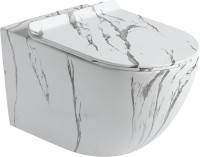 Унитаз подвесной SantiLine SL-5002T-MM матовый под мрамор