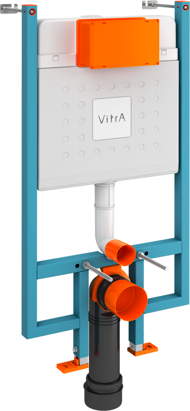 Система инсталляции для унитазов VitrA V-Fix Core 738-5800-01 с кнопкой смыва Root Square 740-0411 черной